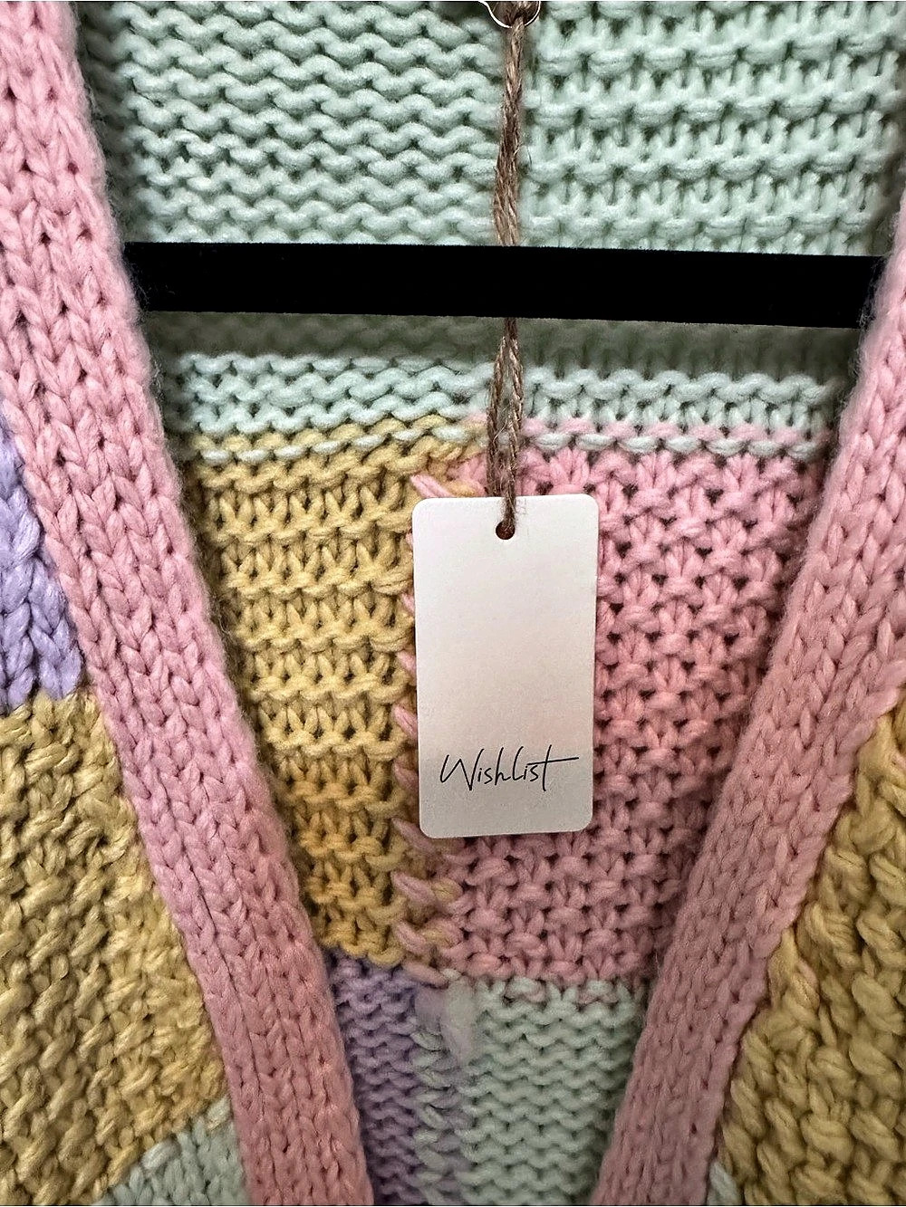 Wishlist Color Block Cardigan in Pink & Green NWT - Picture 3 of 3